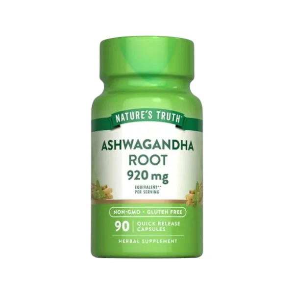 مكمل غذائي كبسولات أشواغاندا 920 مجم من ناتشرز تروث - 90 كبسولة