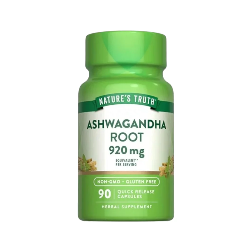 مكمل غذائي كبسولات أشواغاندا 920 مجم من ناتشرز تروث - 90 كبسولة