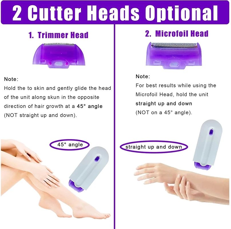 مزيل الشعر الكهربائي اللاسلكي الفوري والخالي من الألم - الصورة 5