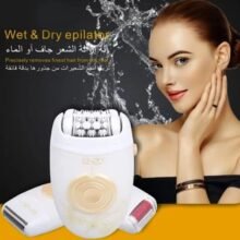 جهاز إزالة الشعر والتقشير 3 في 1 للاستخدام الجاف والرطب من إنزو