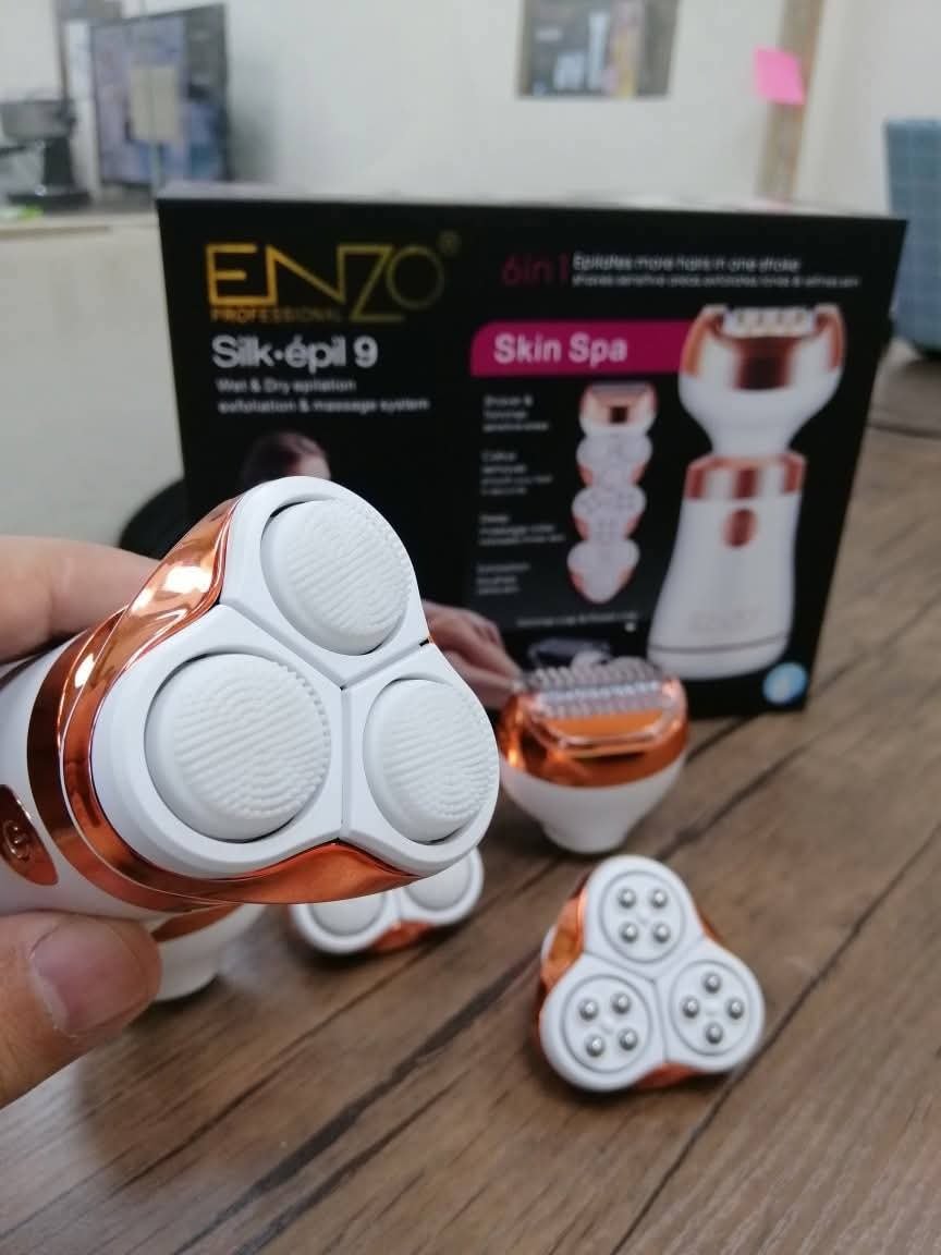 جهاز إزالة الشعر والتقشير والتدليك 6 في 1 من إنزو - الصورة 3