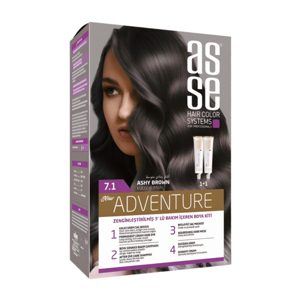 صبغة شعر ASSE 7.1 أشقر رمادي متوسط