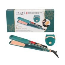 مكواة فرد شعر سيراميك وتيتانيوم مع ماكينة حلاقة للنساء من إنزو