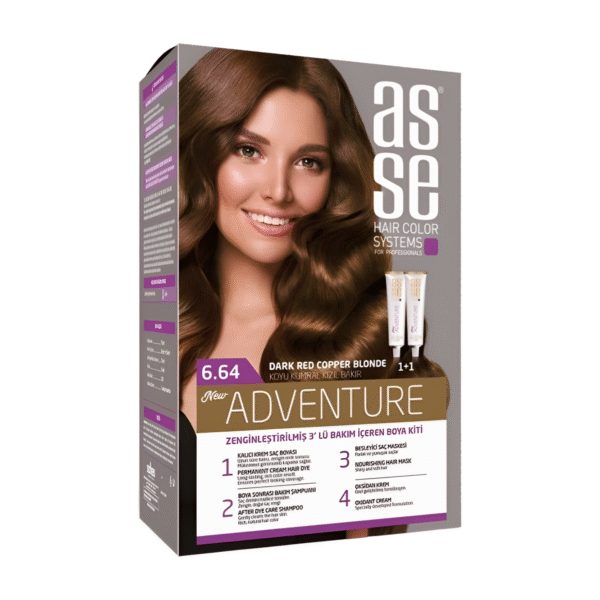 صبغة شعر ASSE 6.64 نحاسي أحمر مكثف
