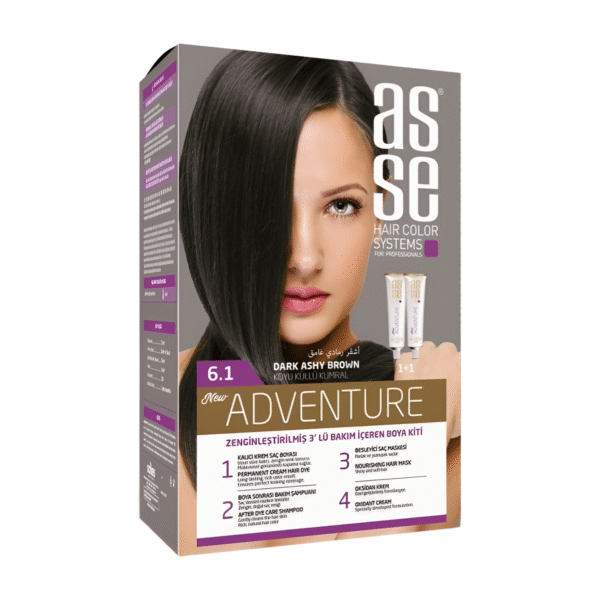 صبغة شعر ASSE – بني رمادي غامق 6.1