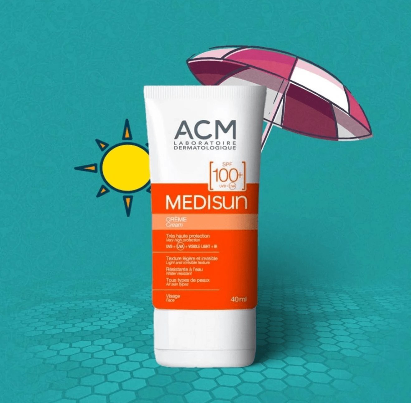 كريم واقي شمس ميدي صن بعامل حماية +100 من أي سي إم-40مل - الصورة 3