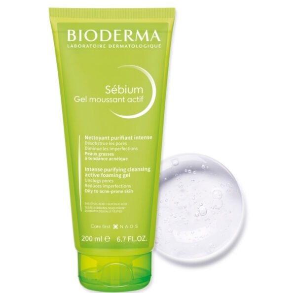 سيبيوم جل منظف أكتيف لتقليل الشوائب والعيوب من بايوديرما-200مل