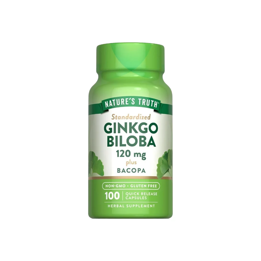 جينكو بيلوبا 120 مجم بلس باكوبا مكمل غذائي لدعم الإدراك والتركيز من ناتشرز تروث- 100 كبسولة