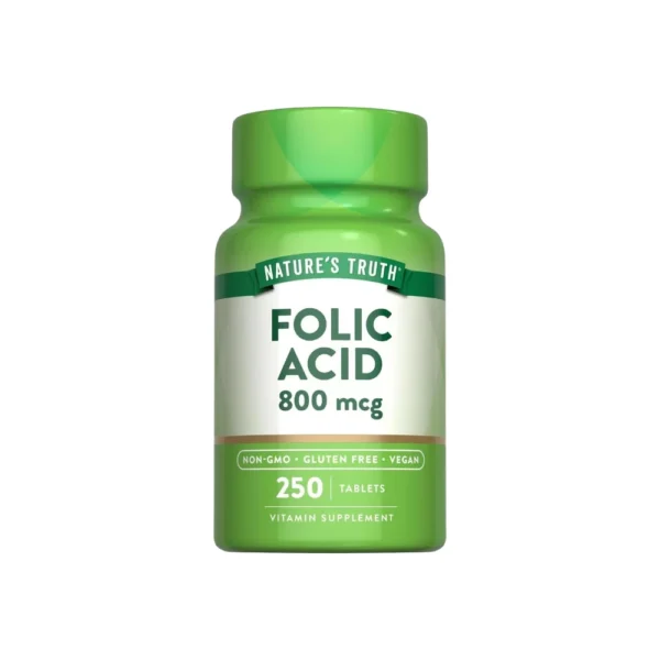 حمض الفوليك 800 ميكروجرام مكمل غذائي مصمم لدعم صحة الحوامل  من ناتشرز تروث - 250 قرص