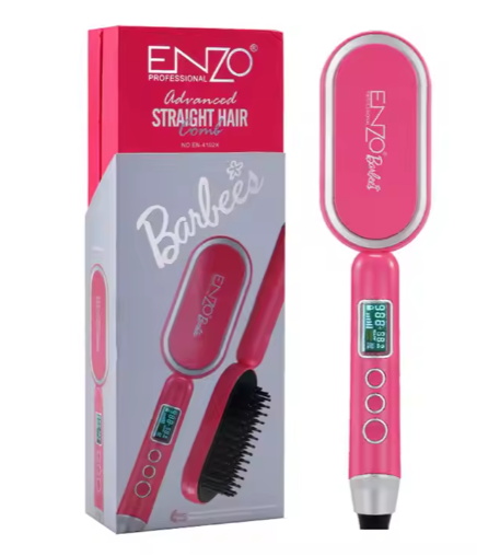 مشط تجفيف وتنعيم الشعر الأيوني المسطح من إنزو