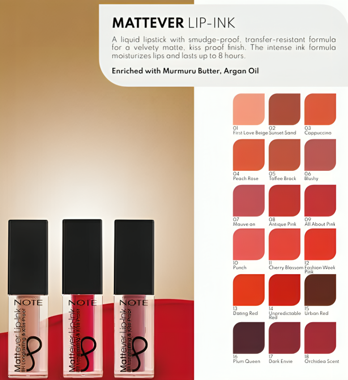 حبر شفاه ماتيفر من نوت كوزمتيك - 4.5 مل - الصورة 2