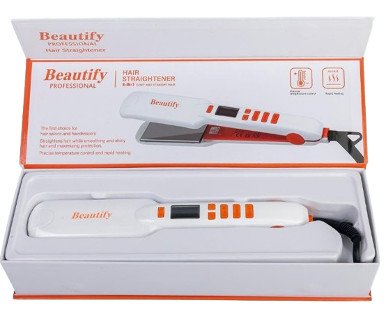 مكواة فرد وتجعيد الشعر الاحترافية ثنائية الوظيفة من بيوتيفاي