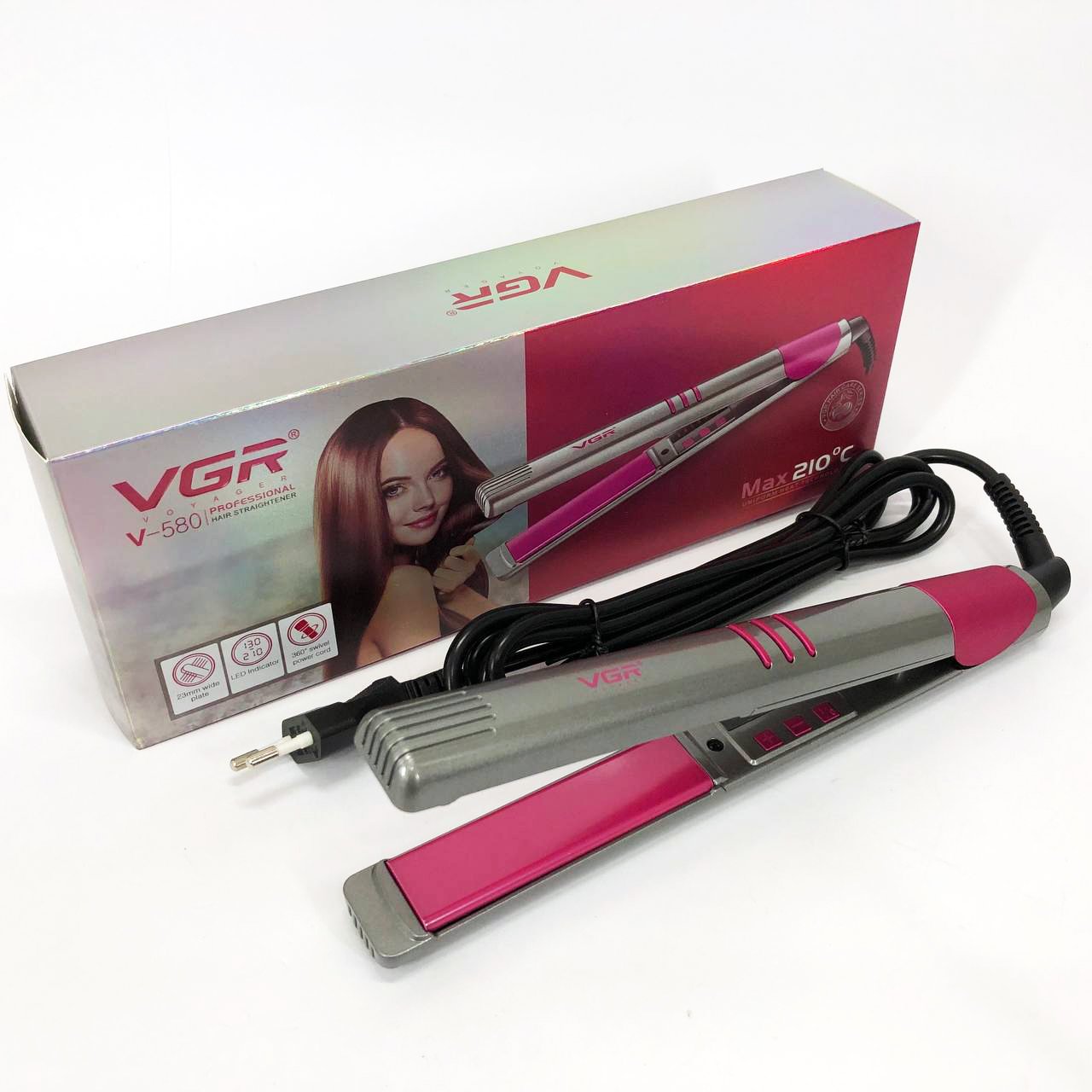 مكواة فرد الشعر الاحترافية من في جي آر