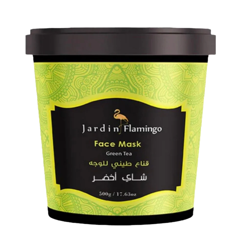 قناع طيني للوجه بالشاي الأخضر من جاردن فلامينجو - 500g