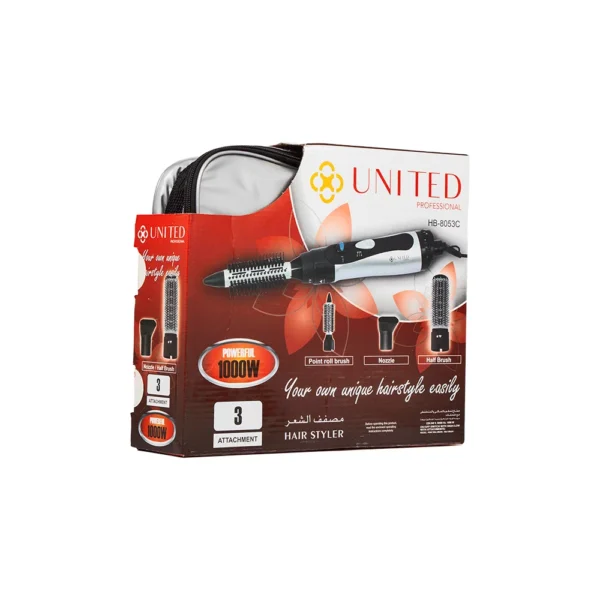 مصفف شعر 3 قطع - موديل HB-8053C من يونايتد