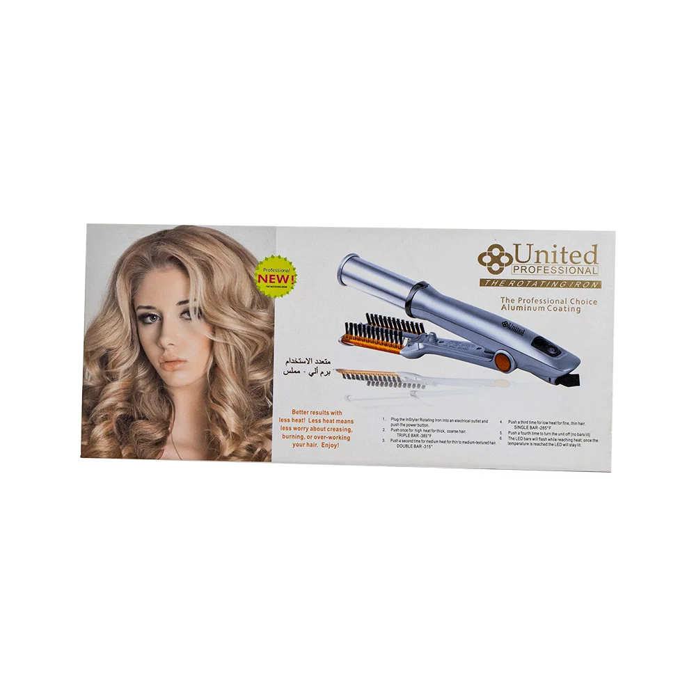 برم آلي ومملس شعر بدرجة تسخين 385 فهرنهايت - موديل UN-32 من يونايتد - الصورة 3