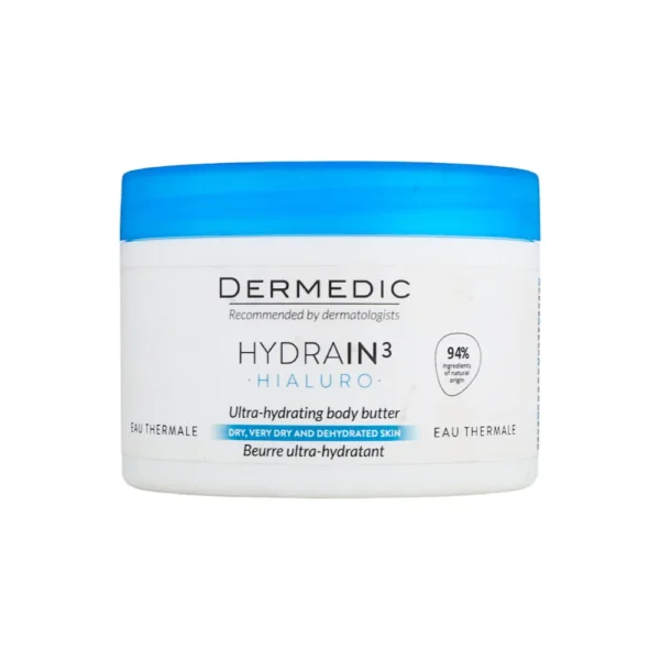 زبدة مرطبة هايدرين 3 للجسم للبشرة شديدة الجفاف من ديرميديك - 225 مل