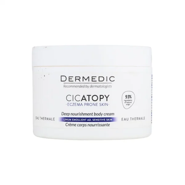 كريم سيكاتوبي مغذي للجسم للبشرة الحساسة المصابة بالإكزيما من ديرميديك - 225 مل