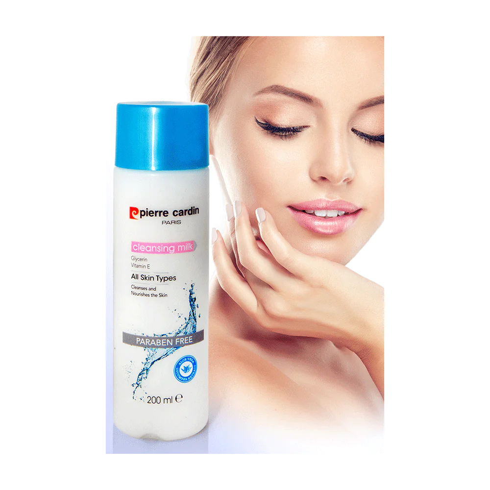 حليب منظف للوجه خالي من البارابين لجميع أنواع البشرة من بيير كاردان -200مل - الصورة 3
