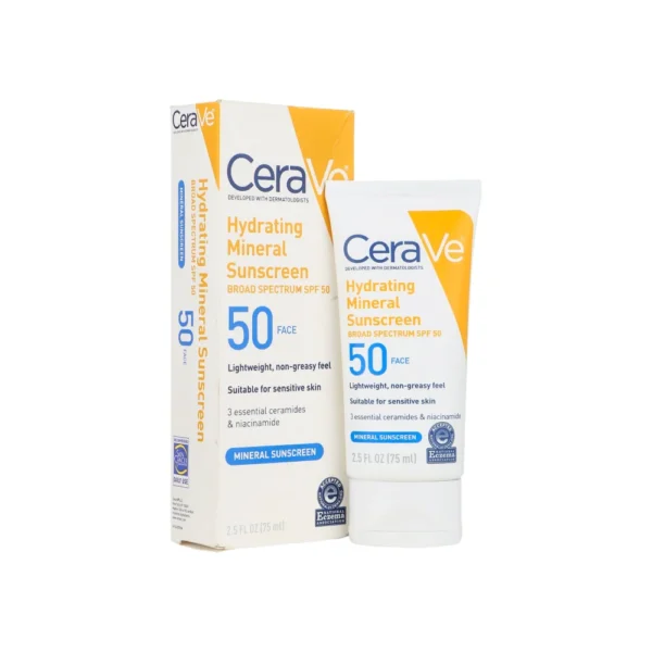 واقي شمس معدني بتركيبة مرطبة بمعامل حماية 50 من سيرافي - 75 مل