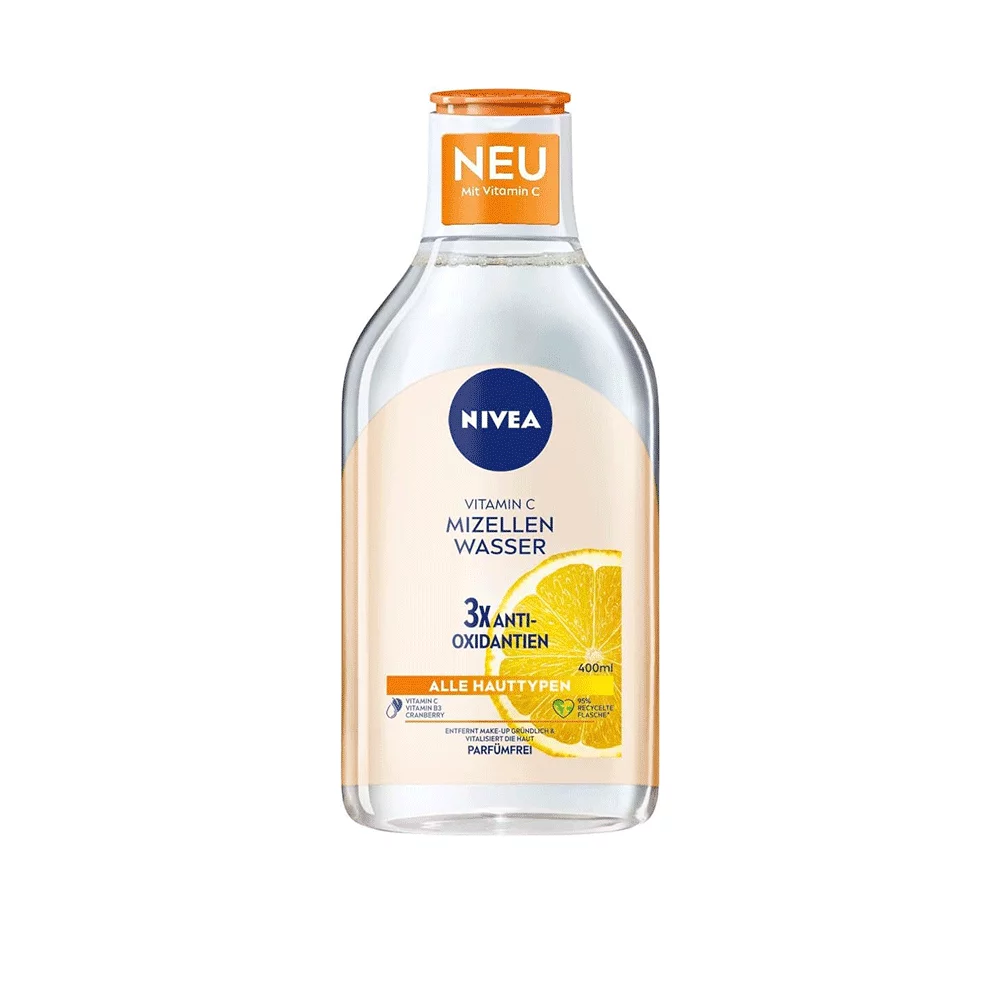 ماء ميسيلار بفيتامين سي مزيل مكياج ومنظف للبشرة من نيفيا - 400 مل