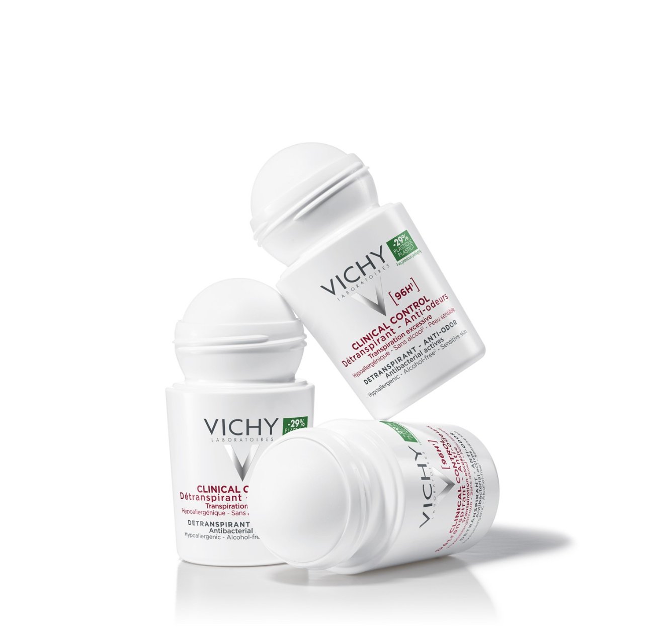 مزيل العرق كلينيكال كنترول 96 ساعة للنساء من فيتشي-50مل - الصورة 3