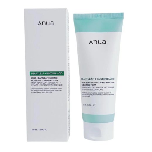 غسول رغوي التنظيف المرطبة هارتليف وحمض السكسينيك لجميع انواع البشرة  من أنوا-150مل