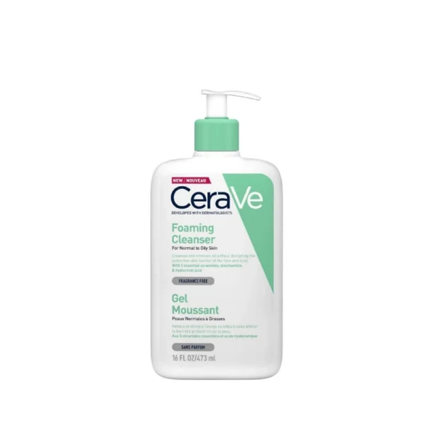 غسول رغوي منظف للوجه و الجسم للبشرة العادية إلى الدهنية من سيرافي-473مل