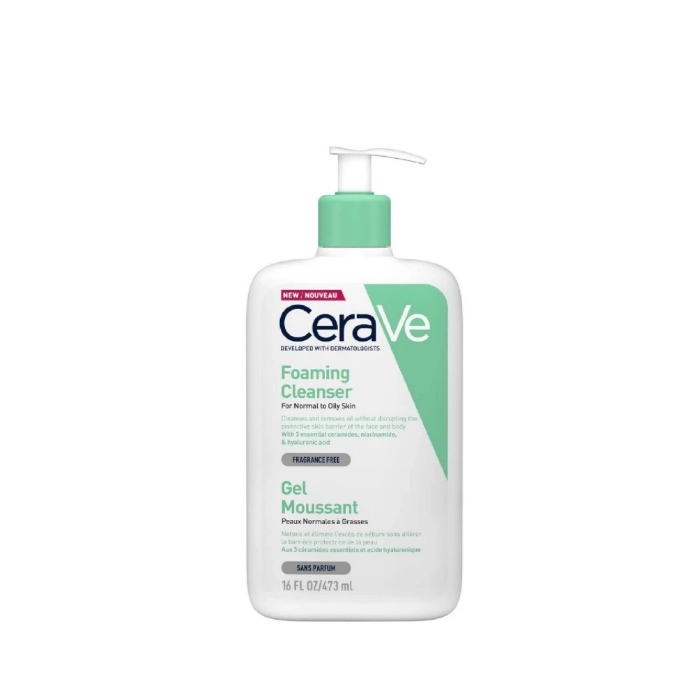 غسول رغوي منظف للوجه و الجسم للبشرة العادية إلى الدهنية من سيرافي-473مل