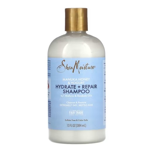 شامبو مرطب ومعالج للشعر التالف بخلاصة الزبادي وعسل المانوكا والزبادي وزبدة الشيا من شيا مويستشر-384مل