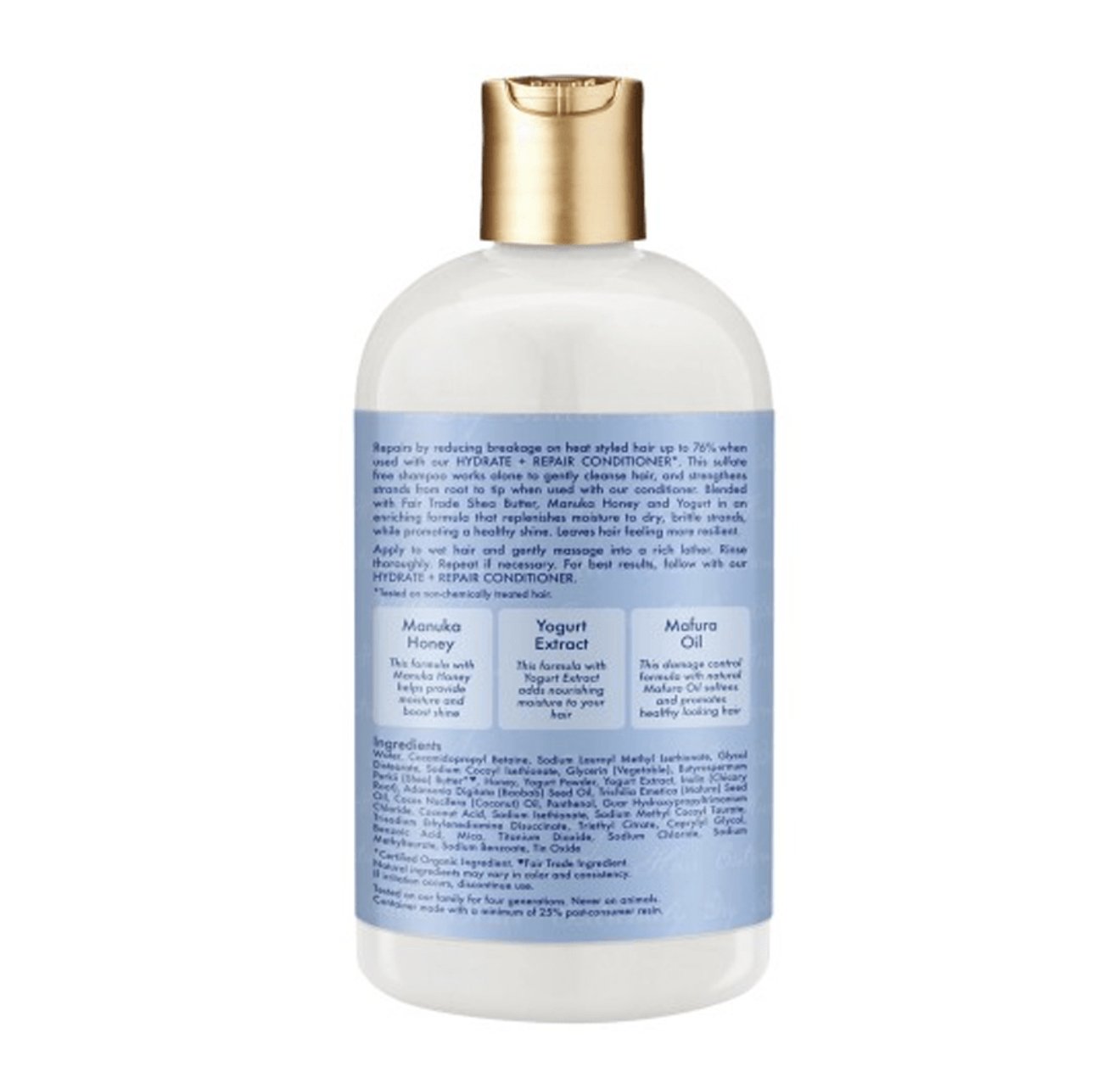 شامبو مرطب ومعالج للشعر التالف بخلاصة الزبادي وعسل المانوكا والزبادي وزبدة الشيا من شيا مويستشر-384مل - الصورة 3