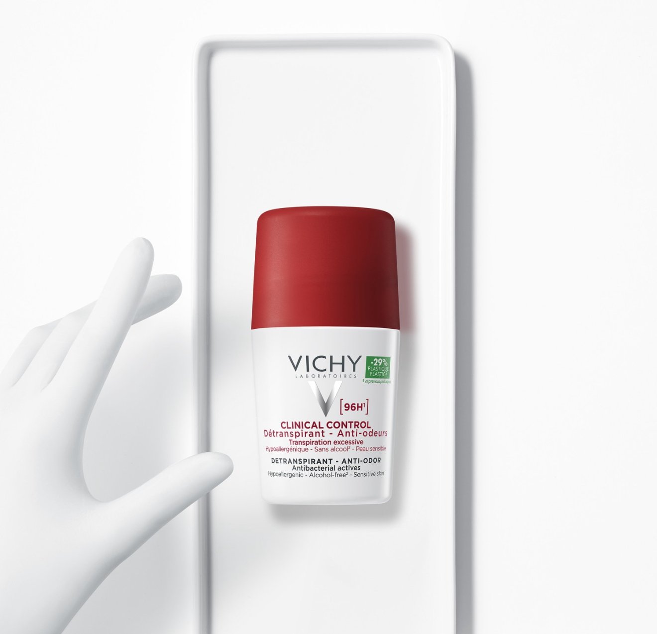 مزيل العرق كلينيكال كنترول 96 ساعة للنساء من فيتشي-50مل - الصورة 2