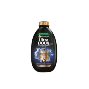 شامبو الترا دوكس لتنقية وتلميع الشعر بزيت بذور البركة والفحم الأسود من غارنييه - 400 مل