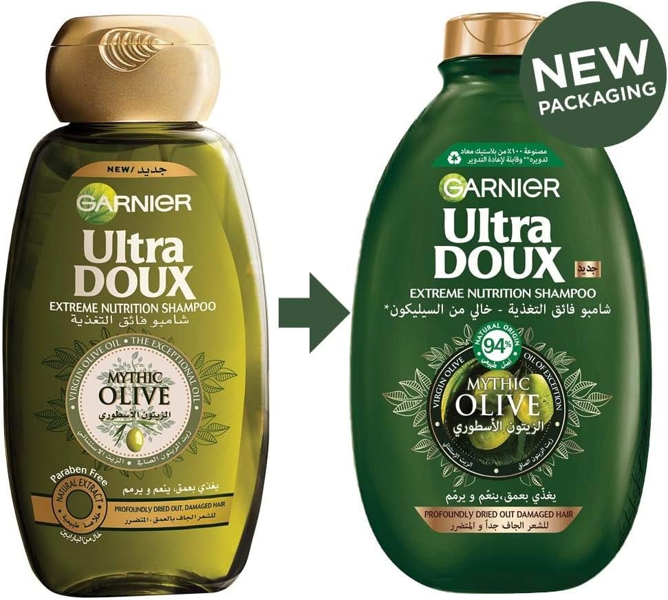 شامبو ألترا دوكس ميثيك أوليف لتجديد الشعر من غارنييه - 400 مل - الصورة 2