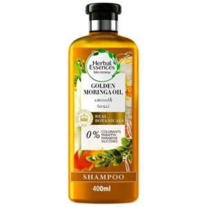شامبو لشعر خالي من البارابين بزيت جولدن مورينجا لتجديد النعومة من هيربال-400مل