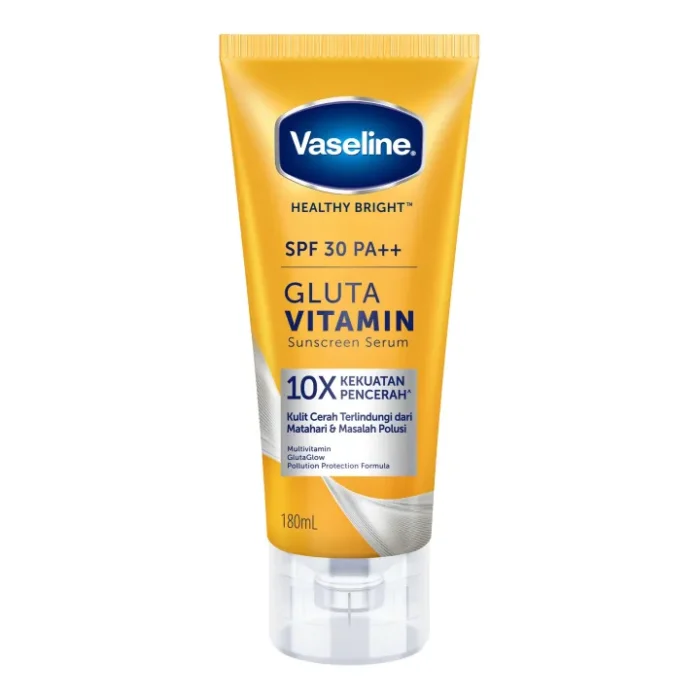 لوشن جلوتا فيتامين سيروم واقي شمس SPF30 لتفتيح وحماية البشرة من الشمس من فازلين  - 180مل