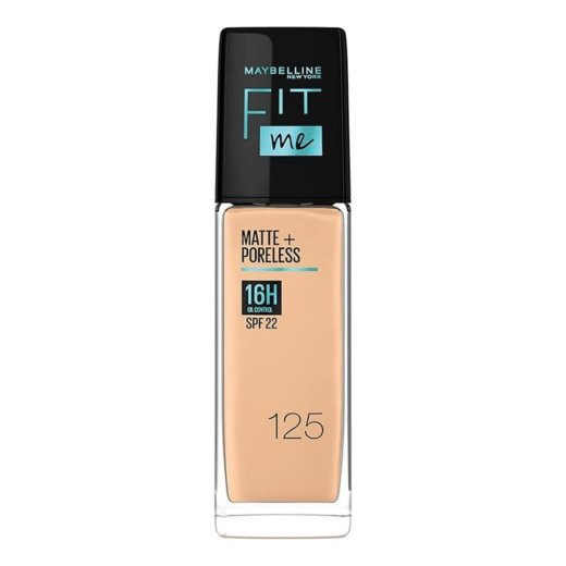 كريم أساس فيت مي مات+بورليس 16 ساعة  بتركيبة مطفية وخالية من اللمعان مع SPF22 من ميبلين - درجة 125