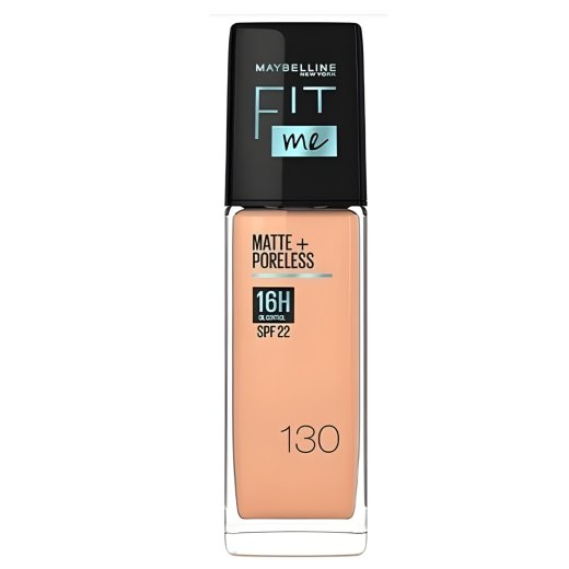 كريم أساس فيت مي مات+بورليس 16 ساعة  بتركيبة مطفية وخالية من اللمعان مع SPF22 من ميبلين - درجة 130