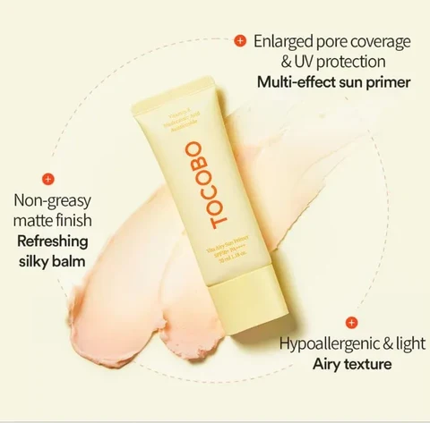 واقي شمس صن برايمر SPF50+ PA++++ لتنعيم المسام والتحكم باللمعان من توكوبو -35 مل - الصورة 3